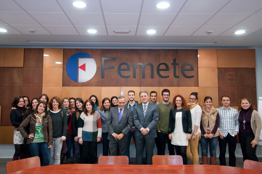 Efrain Medina, consejero del Cabildo Insular de Tenerife, visita las instalaciones de Femete